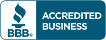 BBB Accredited Business logo representing Surebuild Roofing LLC’s trusted roofing services.