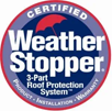GAF Weather Stopper roofing system logo showing Surebuild Roofing LLC’s certified roofing installation quality.